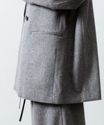 画像をギャラリービューアに読み込む, ssstein(シュタイン)のW/CA BEAVER BACK SLASH PEAK LAPEL JACKET - GREYの公式通販サイトsession福岡セレクトショップ
