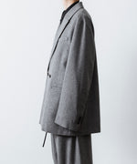 画像をギャラリービューアに読み込む, ssstein(シュタイン)のW/CA BEAVER BACK SLASH PEAK LAPEL JACKET - GREYの公式通販サイトsession福岡セレクトショップ
