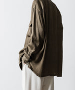 画像をギャラリービューアに読み込む, ANTHEM A-アンセムエーのPIGMENT CUPRO OPEN COLLAR SHIRTのKHAKI 公式通販サイトsession福岡セレクトショップ
