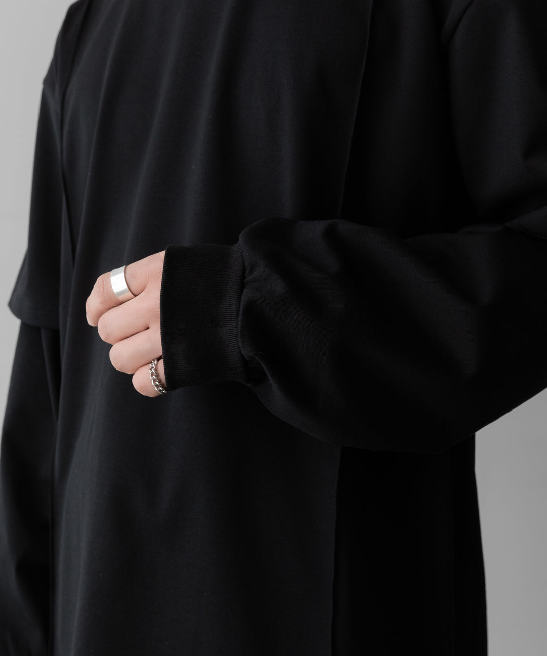 ssstein(シュタイン)のOVERSIZED LAYERED SLEEVE TEE - BLACKの公式通販サイトsession福岡セレクトショップ