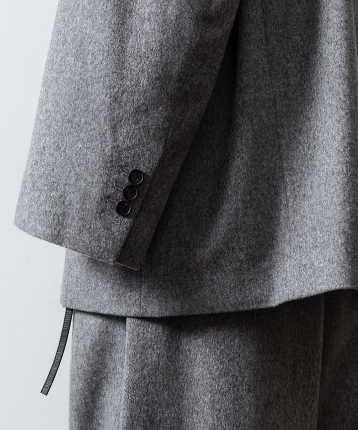 ssstein(シュタイン)のW/CA BEAVER BACK SLASH PEAK LAPEL JACKET - GREYの公式通販サイトsession福岡セレクトショップ