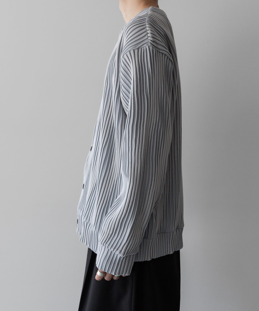 ssstein シュタインのOBLIQUE PATTERNED KNIT CARDIGANのGREY公式通販サイトsession福岡セレクトショップ
