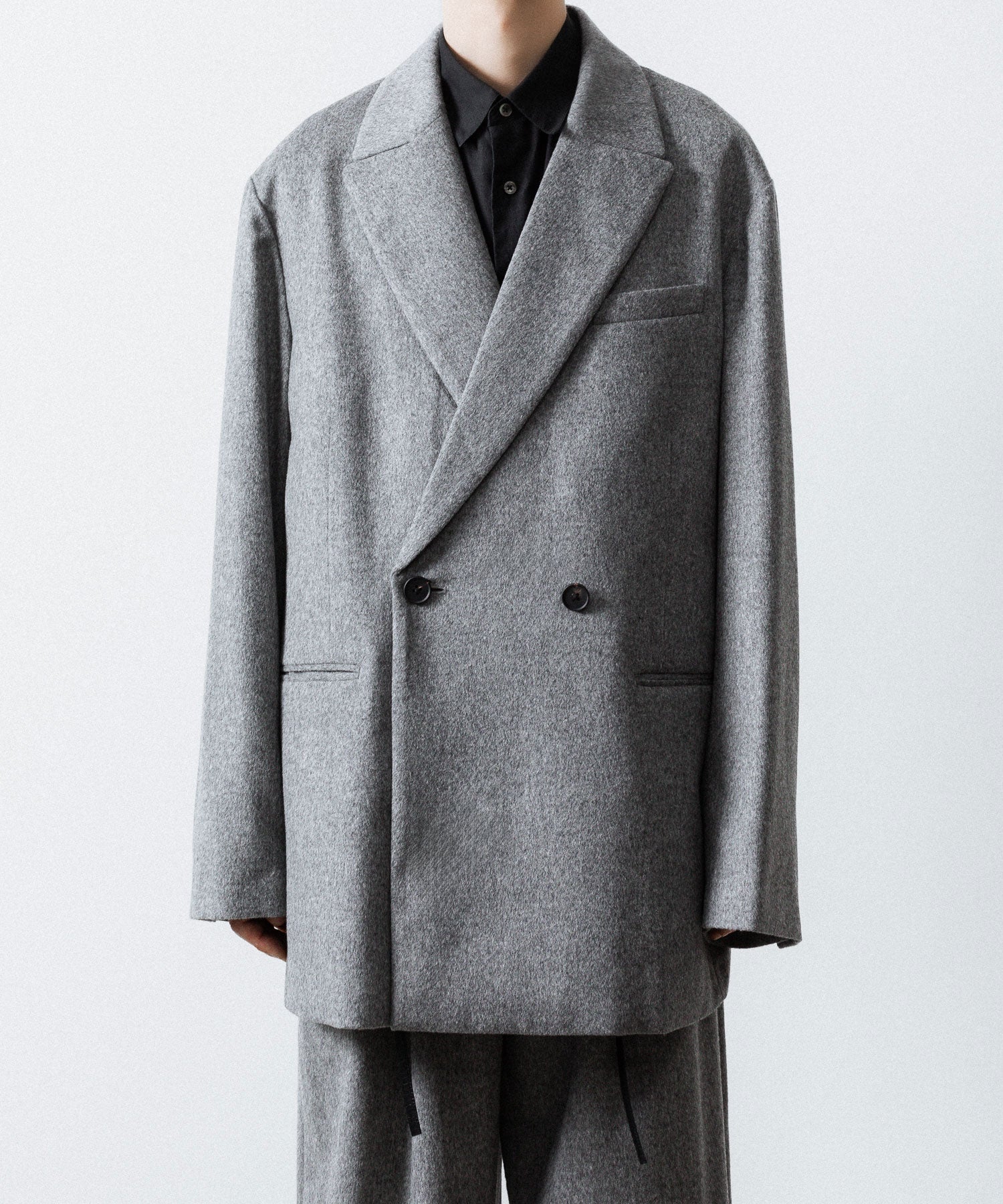 ssstein(シュタイン)のW/CA BEAVER BACK SLASH PEAK LAPEL JACKET - GREYの公式通販サイトsession福岡セレクトショップ
