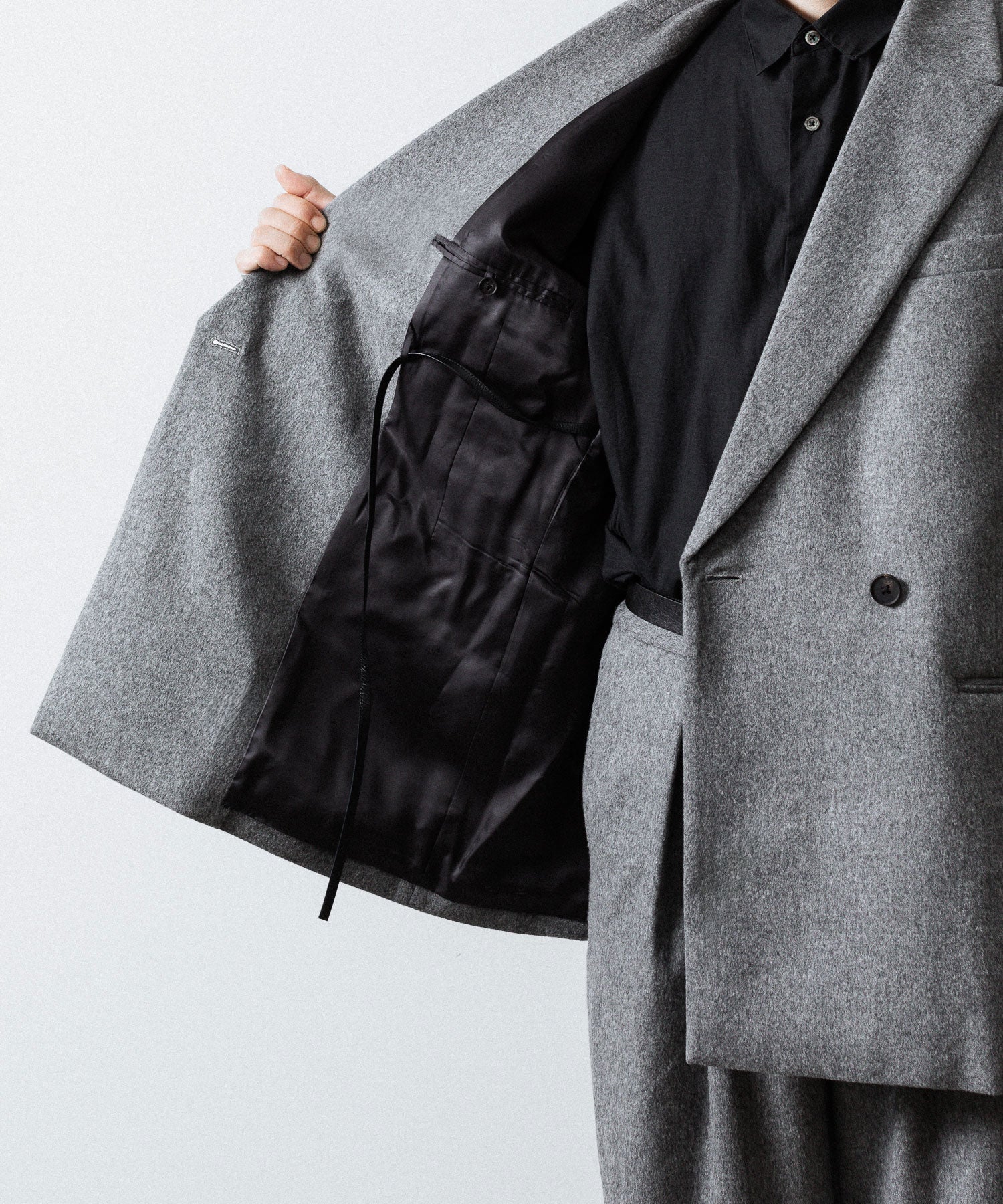 ssstein(シュタイン)のW/CA BEAVER BACK SLASH PEAK LAPEL JACKET - GREYの公式通販サイトsession福岡セレクトショップ