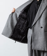 画像をギャラリービューアに読み込む, ssstein(シュタイン)のW/CA BEAVER BACK SLASH PEAK LAPEL JACKET - GREYの公式通販サイトsession福岡セレクトショップ
