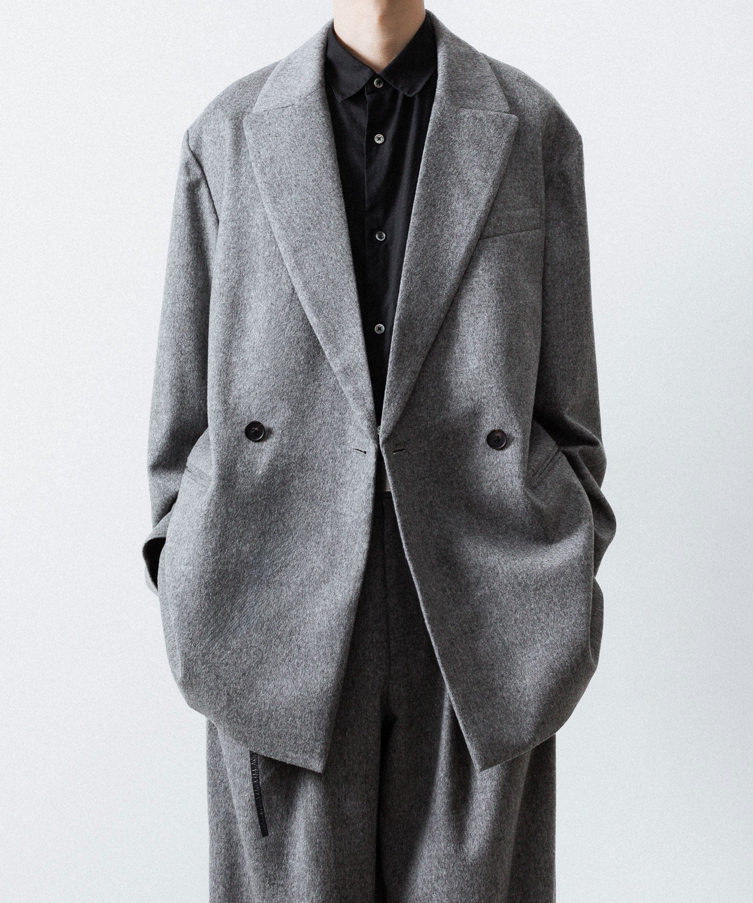 ssstein(シュタイン)のW/CA BEAVER BACK SLASH PEAK LAPEL JACKET - GREYの公式通販サイトsession福岡セレクトショップ