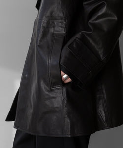 【stein】シュタイン 24ss LEATHER HALF COAT - BLACK sessionセッション福岡セレクトショップ 公式通販サイト