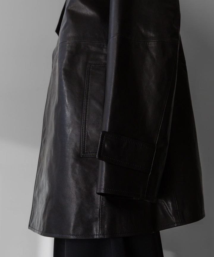 【stein】シュタイン 24ss LEATHER HALF COAT - BLACK sessionセッション福岡セレクトショップ 公式通販サイト
