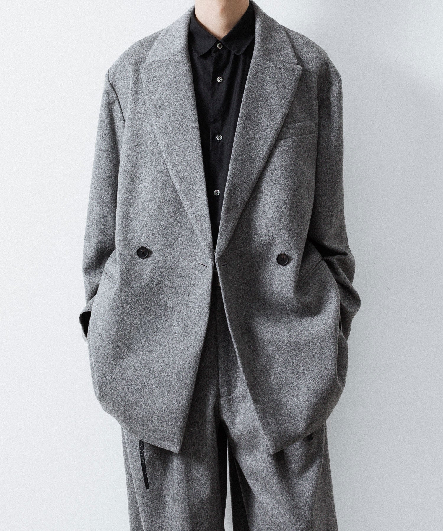 ssstein(シュタイン)のW/CA BEAVER BACK SLASH PEAK LAPEL JACKET - GREYの公式通販サイトsession福岡セレクトショップ