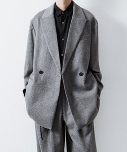 ssstein / シュタイン】W/CA BEAVER BACK SLASH PEAK LAPEL JACKET