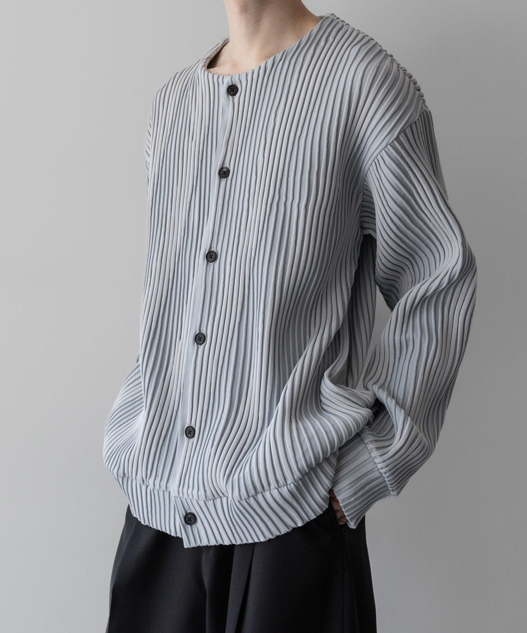 ssstein シュタインのOBLIQUE PATTERNED KNIT CARDIGANのGREY公式通販サイトsession福岡セレクトショップ