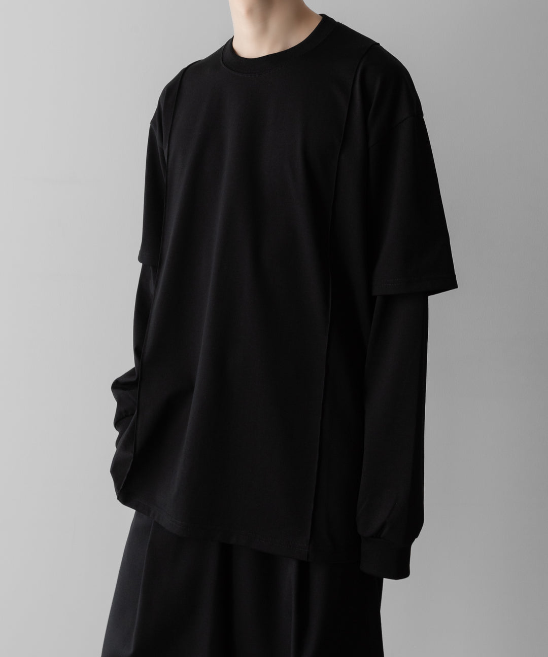 ssstein(シュタイン)のOVERSIZED LAYERED SLEEVE TEE - BLACKの公式通販サイトsession福岡セレクトショップ