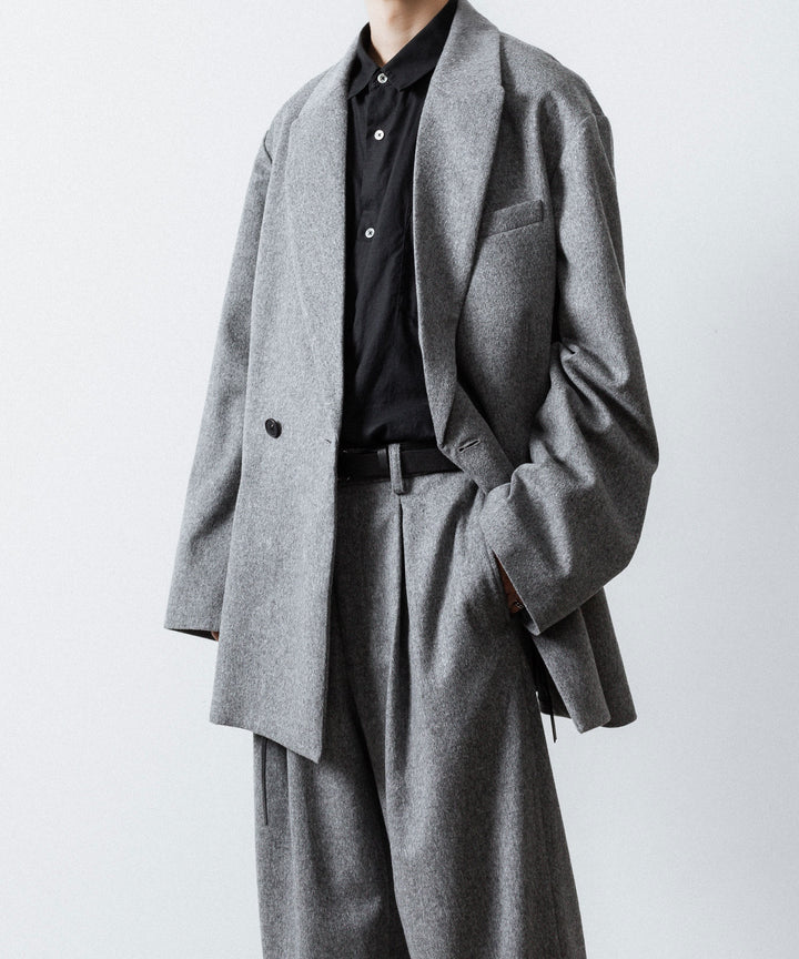 ssstein(シュタイン)のW/CA BEAVER EASY WIDE TROUSERS - GREYの公式通販サイトsession福岡セレクトショップ
