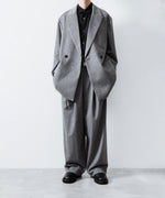 画像をギャラリービューアに読み込む, ssstein(シュタイン)のW/CA BEAVER BACK SLASH PEAK LAPEL JACKET - GREYの公式通販サイトsession福岡セレクトショップ
