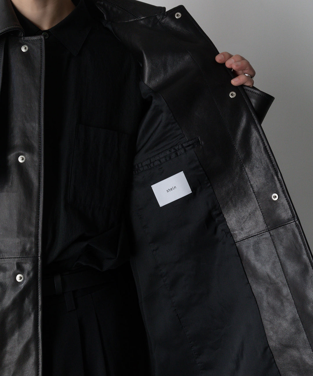 【stein】シュタイン 24ss LEATHER HALF COAT - BLACK sessionセッション福岡セレクトショップ 公式通販サイト