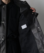 画像をギャラリービューアに読み込む, 【stein】シュタイン 24ss LEATHER HALF COAT - BLACK sessionセッション福岡セレクトショップ 公式通販サイト
