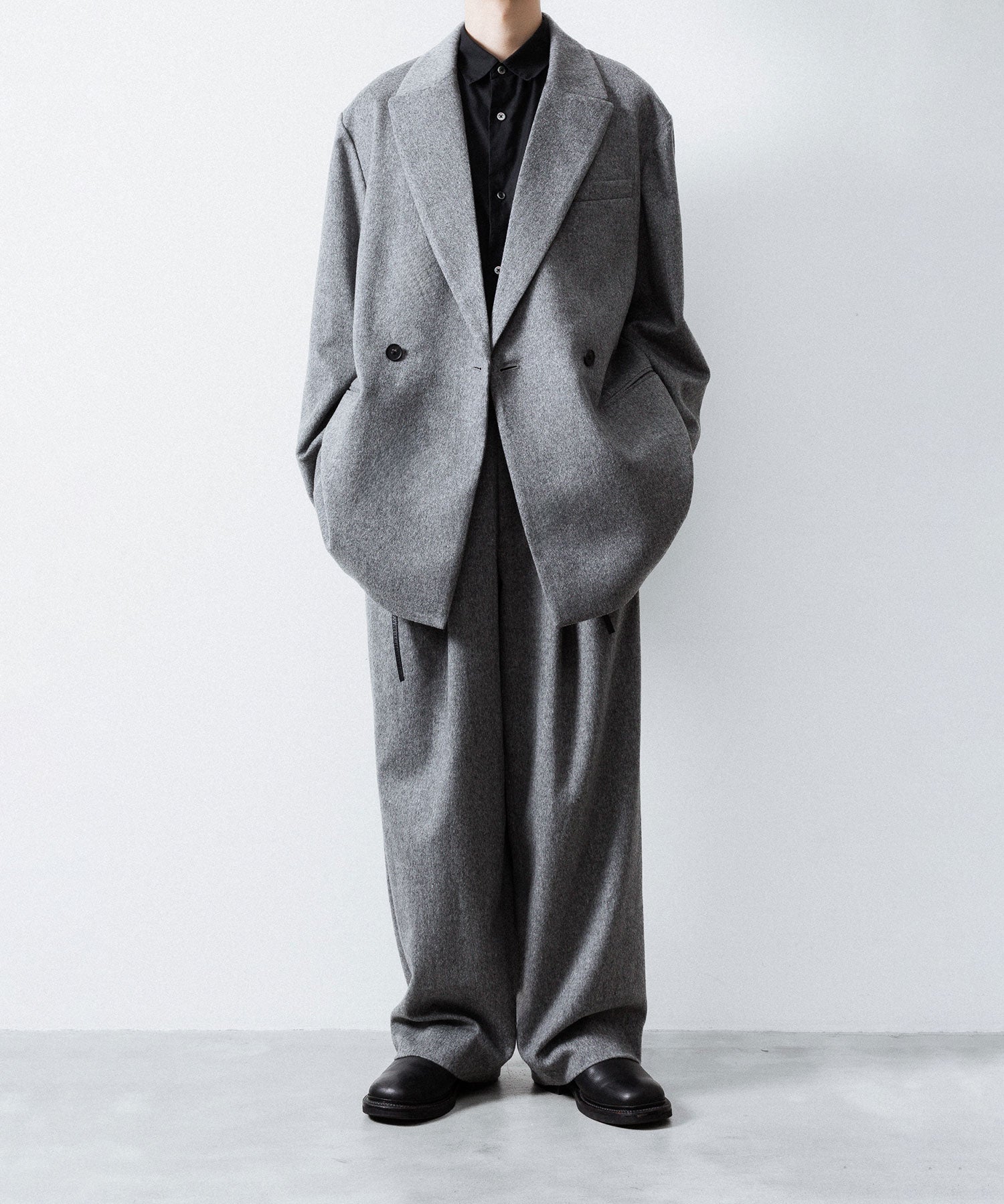 ssstein(シュタイン)のW/CA BEAVER BACK SLASH PEAK LAPEL JACKET - GREYの公式通販サイトsession福岡セレクトショップ