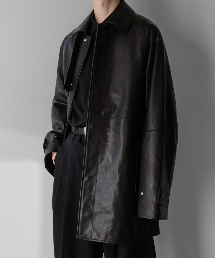 【stein】シュタイン 24ss LEATHER HALF COAT - BLACK sessionセッション福岡セレクトショップ 公式通販サイト