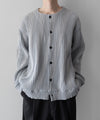 【ssstein】OBLIQUE PATTERNED KNIT CARDIGAN - GREY