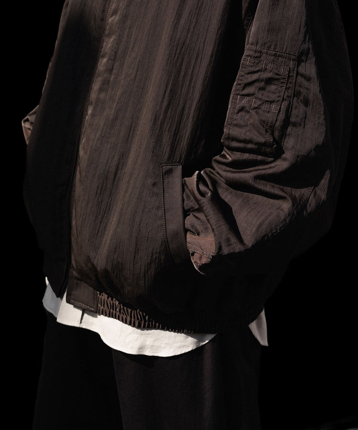 ssstein(シュタイン)のSHRUNK NYLON OVERSIZED FLIGHT JACKET - DARK BROWNの公式通販サイトsession福岡セレクトショップ