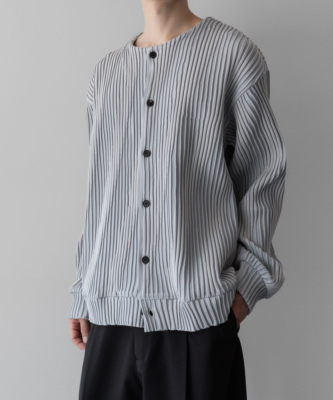 ssstein シュタインのOBLIQUE PATTERNED KNIT CARDIGANのGREY公式通販サイトsession福岡セレクトショップ