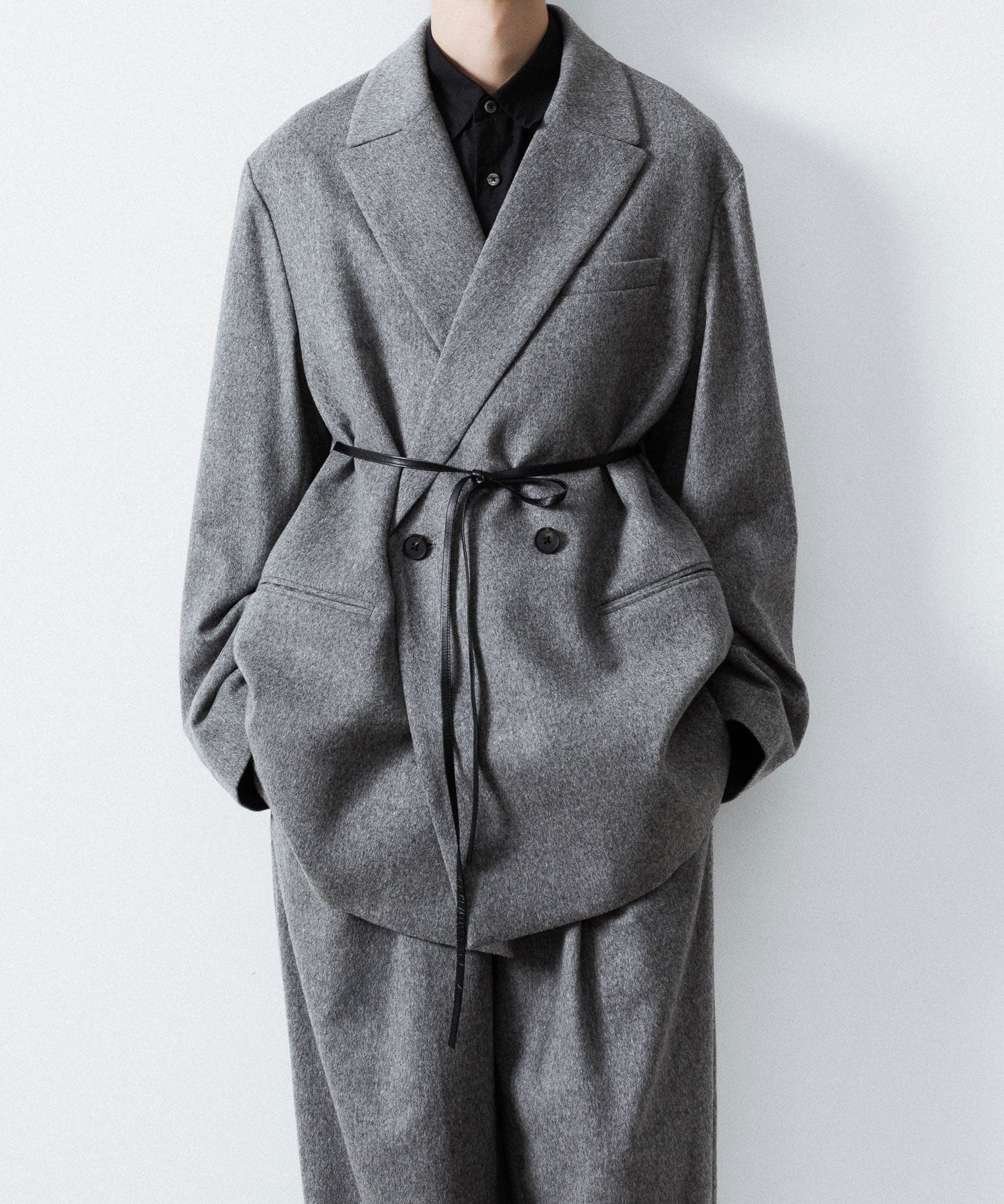 ssstein(シュタイン)のW/CA BEAVER BACK SLASH PEAK LAPEL JACKET - GREYの公式通販サイトsession福岡セレクトショップ