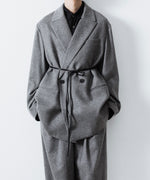 画像をギャラリービューアに読み込む, ssstein(シュタイン)のW/CA BEAVER BACK SLASH PEAK LAPEL JACKET - GREYの公式通販サイトsession福岡セレクトショップ
