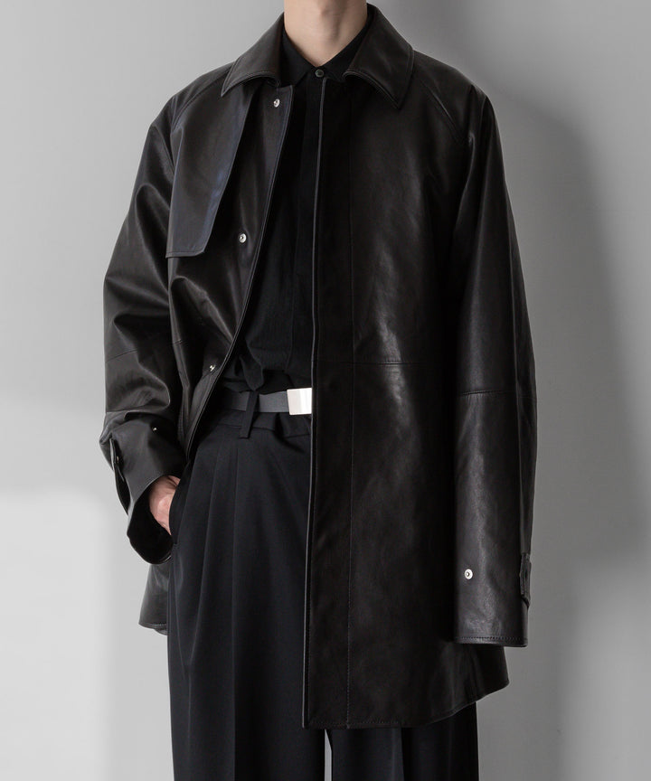 【stein】シュタイン 24ss LEATHER HALF COAT - BLACK sessionセッション福岡セレクトショップ 公式通販サイト
