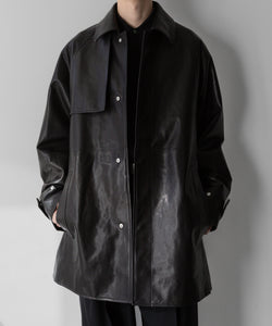 【stein】シュタイン 24ss LEATHER HALF COAT - BLACK sessionセッション福岡セレクトショップ 公式通販サイト