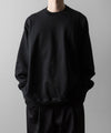 【ssstein】UNTWISTED YARN FADE SWEAT LS - BLACK