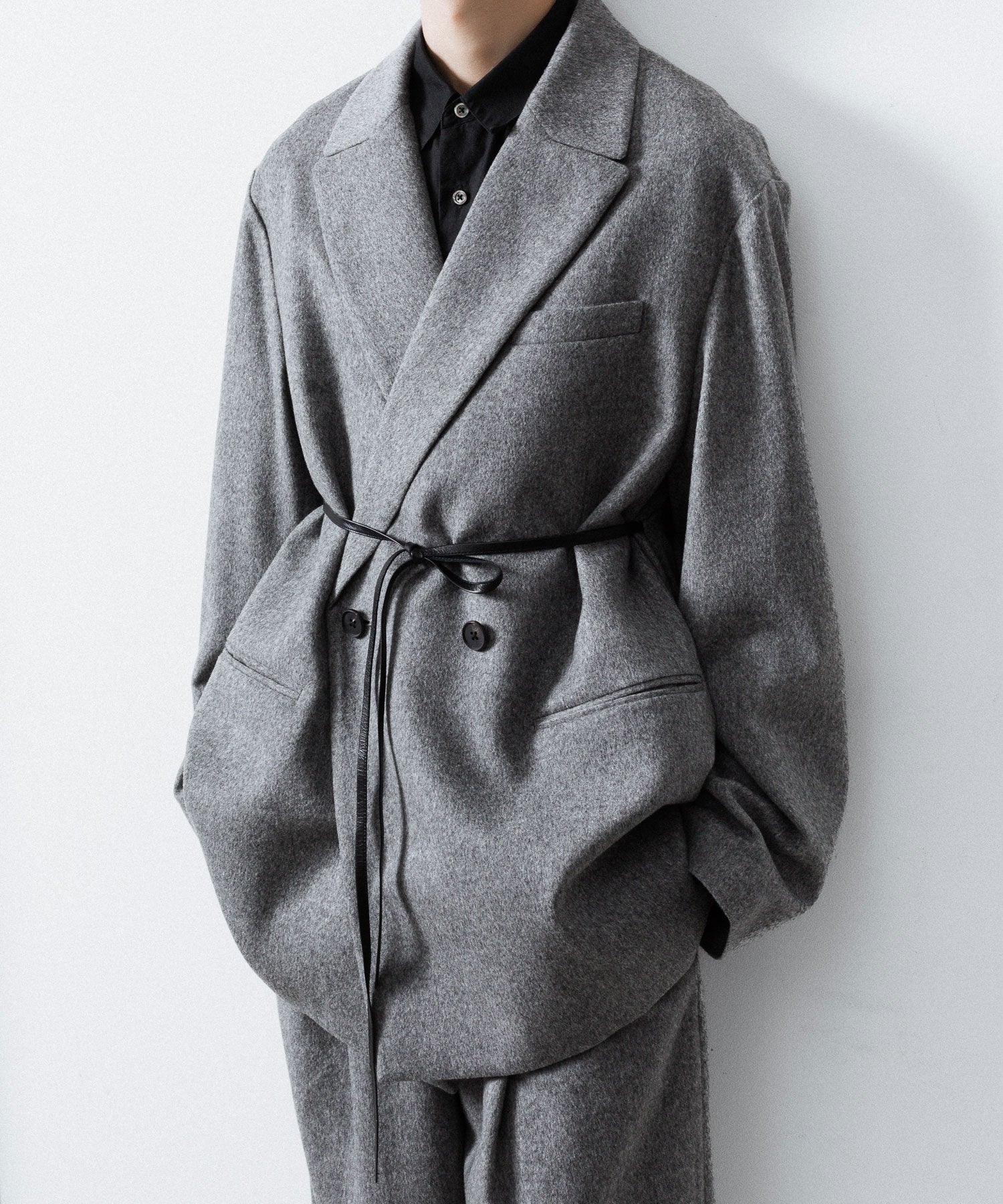 ssstein(シュタイン)のW/CA BEAVER BACK SLASH PEAK LAPEL JACKET - GREYの公式通販サイトsession福岡セレクトショップ