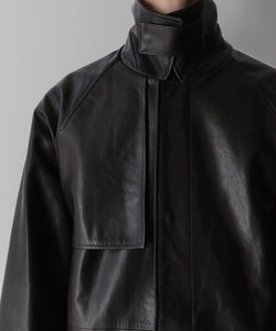 【stein】シュタイン 24ss LEATHER HALF COAT - BLACK sessionセッション福岡セレクトショップ 公式通販サイト