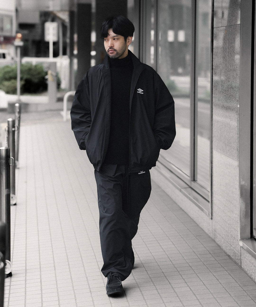 【ssstein × UMBRO】CO/NY POPLIN TRACK JACKET - BLACK
