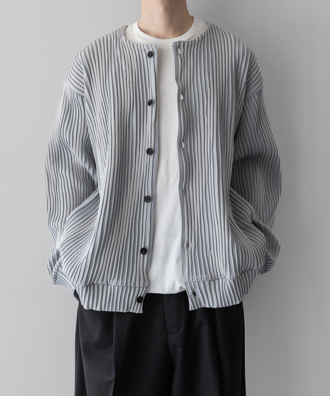 ssstein シュタインのOBLIQUE PATTERNED KNIT CARDIGANのGREY公式通販サイトsession福岡セレクトショップ