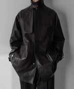 画像をギャラリービューアに読み込む, 【stein】シュタイン 24ss LEATHER HALF COAT - BLACK sessionセッション福岡セレクトショップ 公式通販サイト
