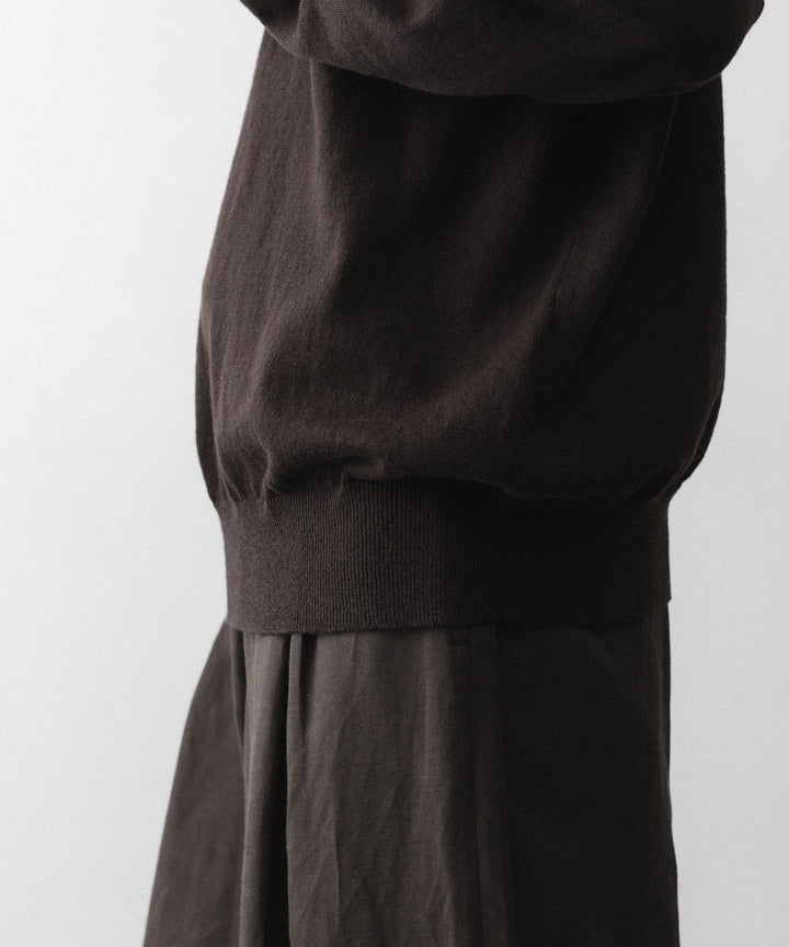 ssstein(シュタイン)のORGANIC COTTON KNIT CREW NECK LS - DARK BROWNの公式通販サイトsession福岡セレクトショップ