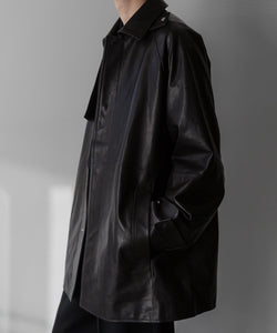 【stein】シュタイン 24ss LEATHER HALF COAT - BLACK sessionセッション福岡セレクトショップ 公式通販サイト