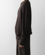 画像をギャラリービューアに読み込む, ssstein(シュタイン)のORGANIC COTTON KNIT CREW NECK LS - DARK BROWNの公式通販サイトsession福岡セレクトショップ
