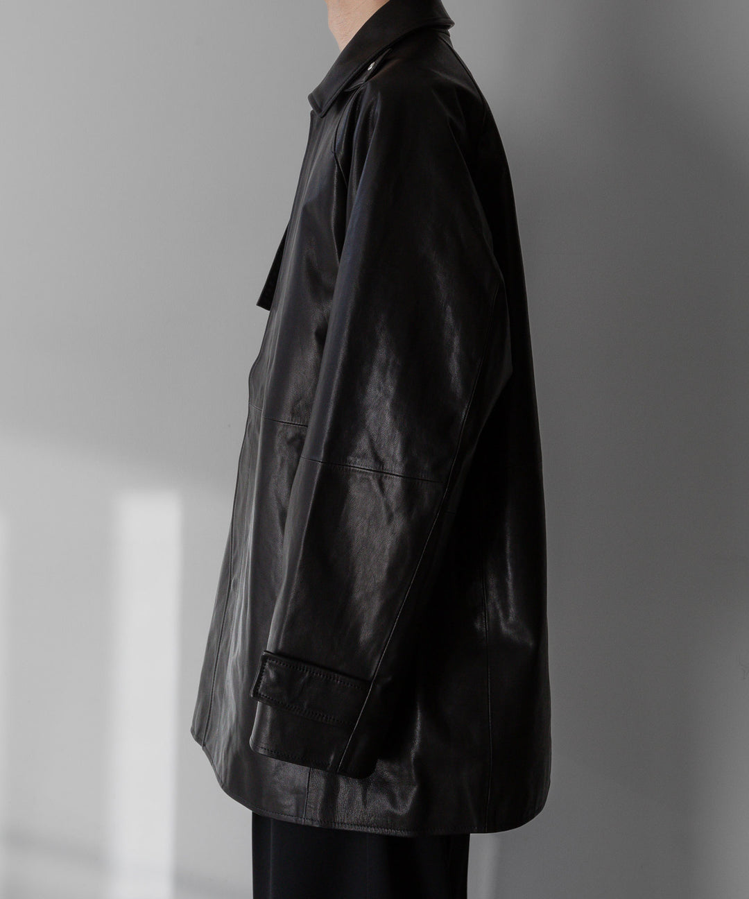 【stein】シュタイン 24ss LEATHER HALF COAT - BLACK sessionセッション福岡セレクトショップ 公式通販サイト