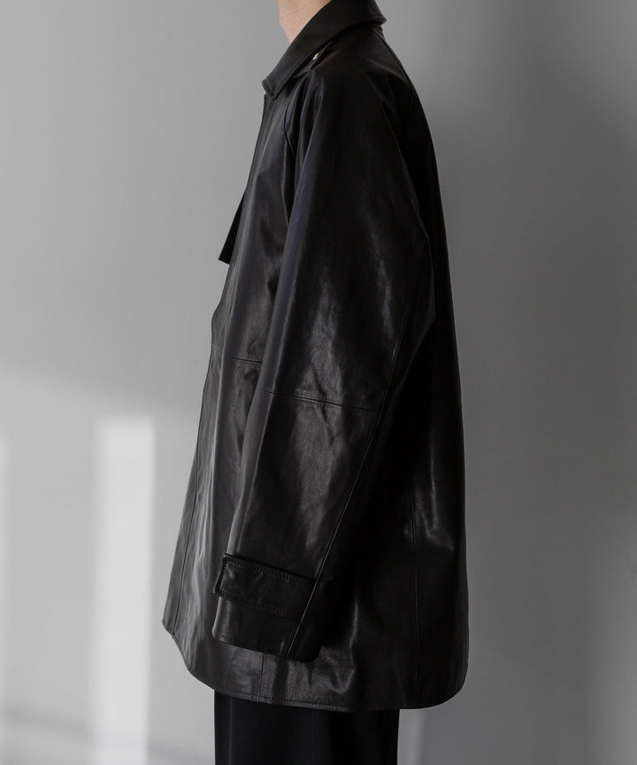 【stein】シュタイン 24ss LEATHER HALF COAT - BLACK sessionセッション福岡セレクトショップ 公式通販サイト