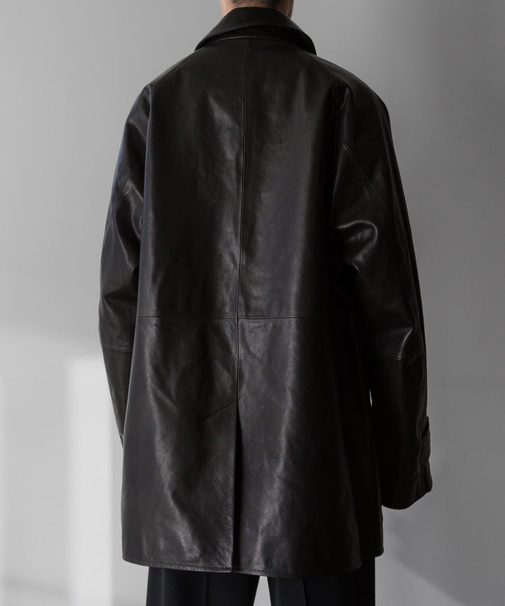 【stein】シュタイン 24ss LEATHER HALF COAT - BLACK sessionセッション福岡セレクトショップ 公式通販サイト