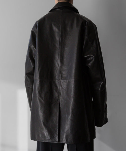 stein / シュタイン】LEATHER HALF COAT - BLACK | 公式通販サイト 