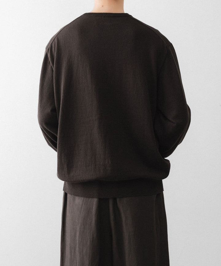 ssstein(シュタイン)のORGANIC COTTON KNIT CREW NECK LS - DARK BROWNの公式通販サイトsession福岡セレクトショップ