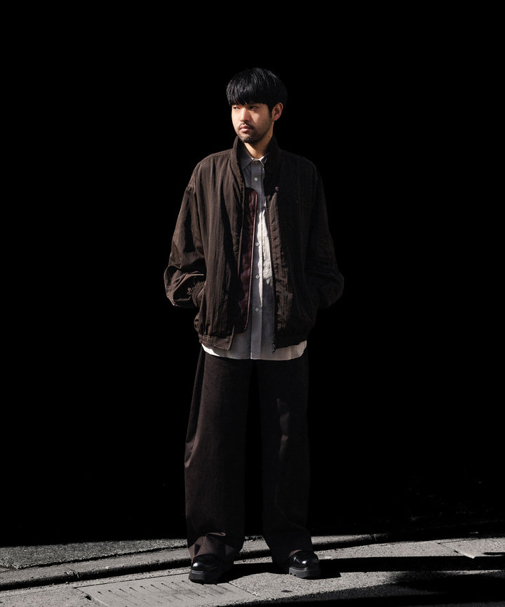 ssstein(シュタイン)のSHRUNK NYLON OVERSIZED FLIGHT JACKET - DARK BROWNの公式通販サイトsession福岡セレクトショップ