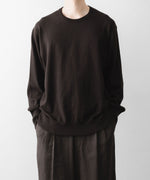 画像をギャラリービューアに読み込む, ssstein(シュタイン)のORGANIC COTTON KNIT CREW NECK LS - DARK BROWNの公式通販サイトsession福岡セレクトショップ
