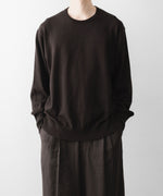 画像をギャラリービューアに読み込む, ssstein(シュタイン)のORGANIC COTTON KNIT CREW NECK LS - DARK BROWNの公式通販サイトsession福岡セレクトショップ
