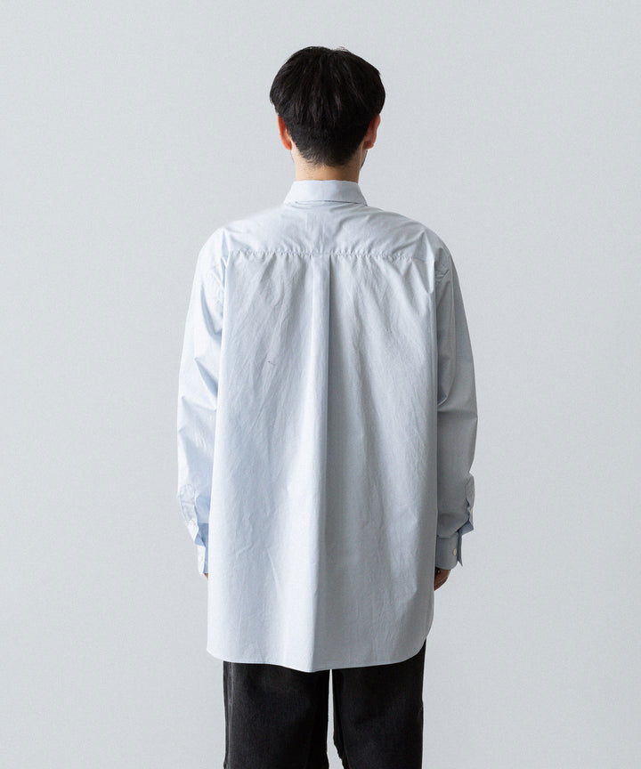 ssstein(シュタイン)のSUVIN COTTON OVERSIZED REGULAR COLLAR SHIRT - OFF BLUEの公式通販サイトsession福岡セレクトショップ