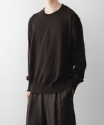 画像をギャラリービューアに読み込む, ssstein(シュタイン)のORGANIC COTTON KNIT CREW NECK LS - DARK BROWNの公式通販サイトsession福岡セレクトショップ
