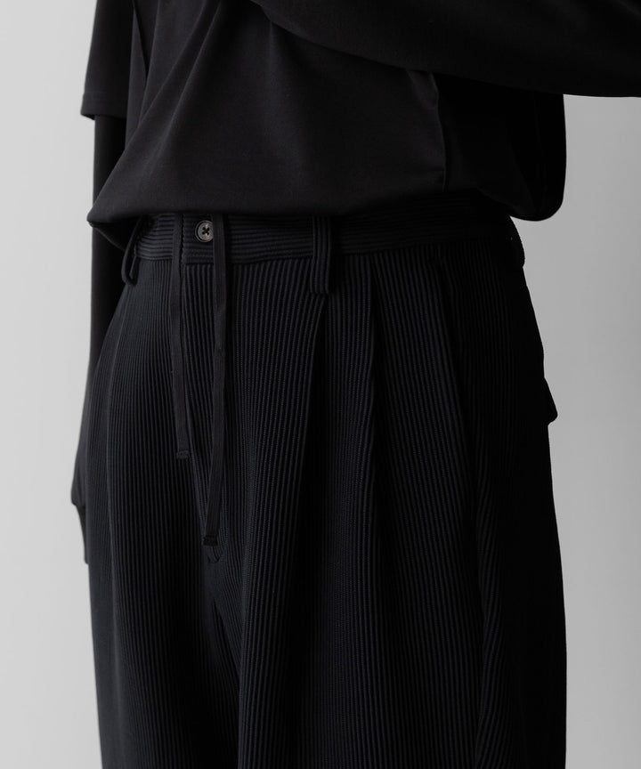 ssstein(シュタイン)のGRADATION PLEATS TWIST SEAM WIDE TROUSERS - BLACKの公式通販サイトsession福岡セレクトショップ