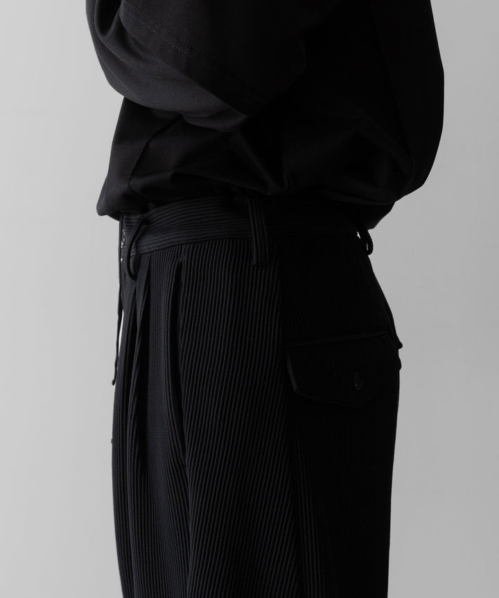 ssstein(シュタイン)のGRADATION PLEATS TWIST SEAM WIDE TROUSERS - BLACKの公式通販サイトsession福岡セレクトショップ